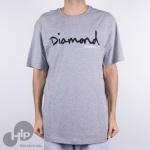 Camiseta Diamond Og Script Cinza Claro