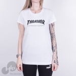 Baby Look Feminina Thrasher Skate Mag Branca