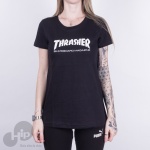 Camiseta Feminina Thrasher Skate Mag Preta