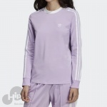 Camiseta Manga Longa Adidas 3 Stripes Lils