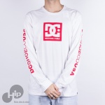 Camiseta Manga Longa Dc Shoes Square Branca