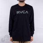 Camiseta Manga Longa Rvca Big Preta