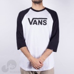 Camiseta Manga Longa Vans 3/4 Classic Branca