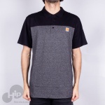 Camiseta Polo Dc Shoes Rebel Crew Preta