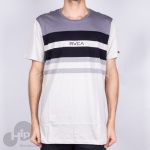 Camiseta Rvca Courtside Crew Cinza Claro