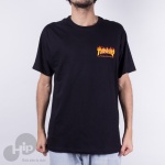 Camiseta Thrasher Flame Bottom Preta