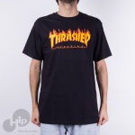 Camiseta Thrasher Flame Logo Preta