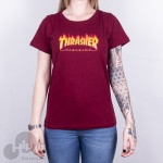 Camiseta Thrasher Flame Logo Vinho