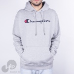 Moletom Champion Logo Y06794 Cinza Claro