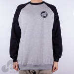 Moletom Santa Cruz Outline Dot Crew Cinza Claro