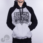 Moletom Thrasher Raglan Cinza Claro