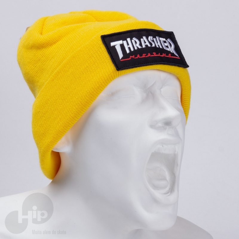 Touca Thrasher Logo Patch Amarela